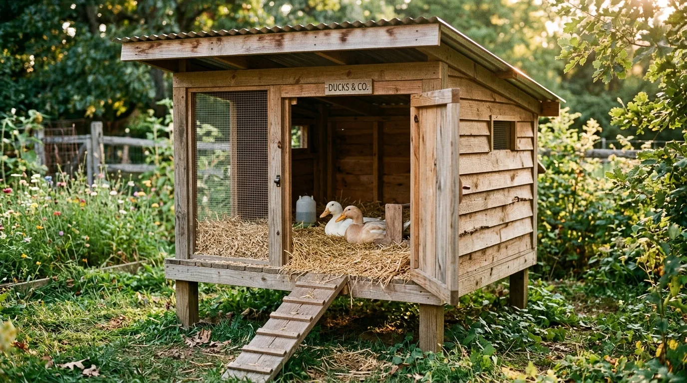 Compact Raised-Floor Duck Coop